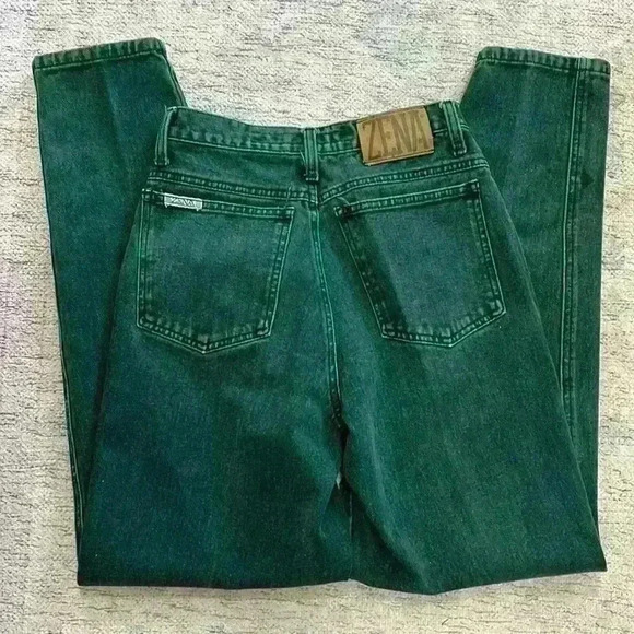 Zena Button fly Green Jeans - Picture 3 of 6